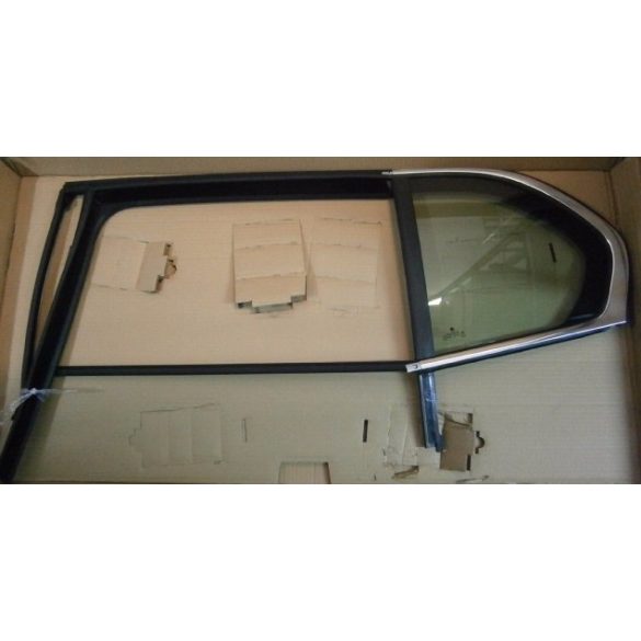 Skoda Superb II bal hátsó ajtó fix üveg kerettel